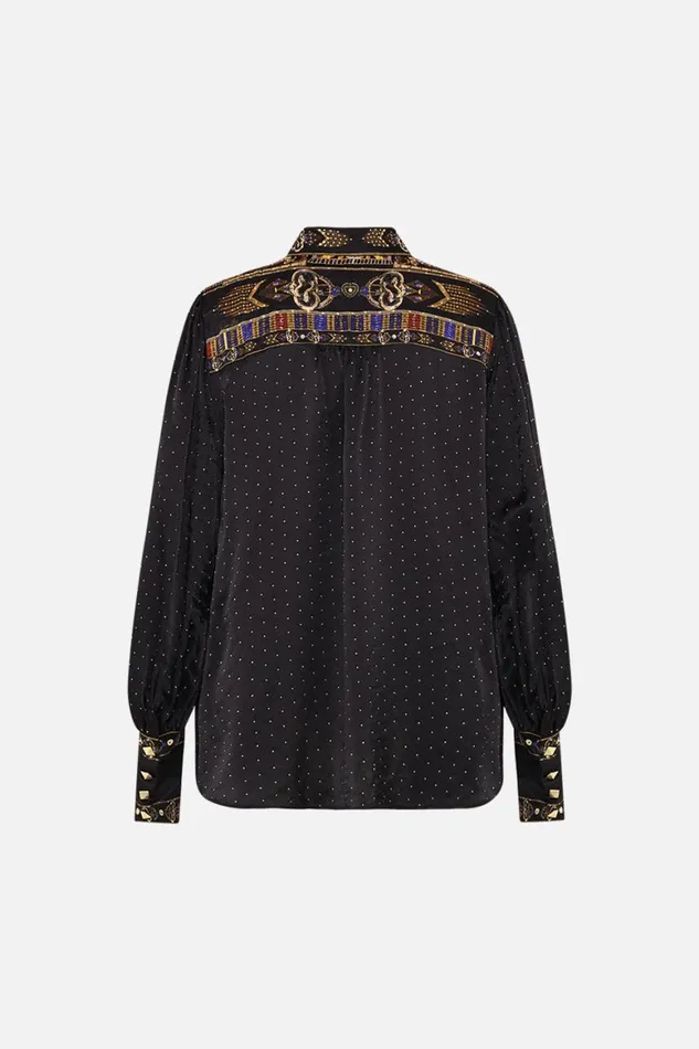 BUTTON THROUGH BLOUSON SLEEVE BLOUSE CARTOUCHE KINGDOM Cartouche Kingdom Womens Camilla Blouses and Shirts