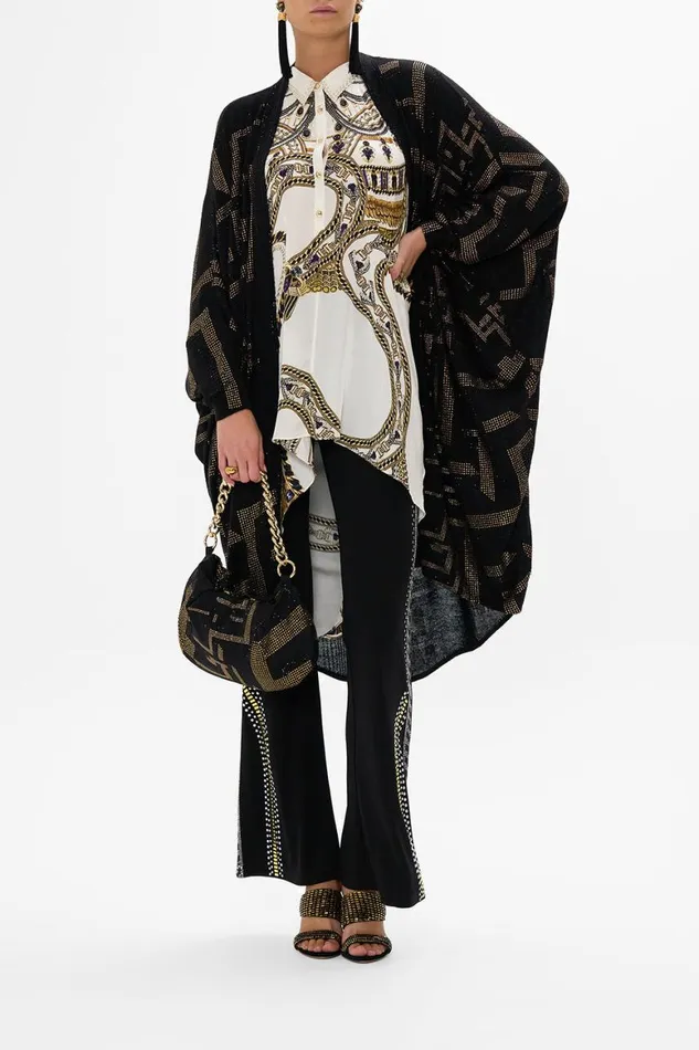 BUTTON UP TOP WITH DRAPED BACK GODDESS ENERGY Goddess Energy Womens Camilla Blouses and Shirts