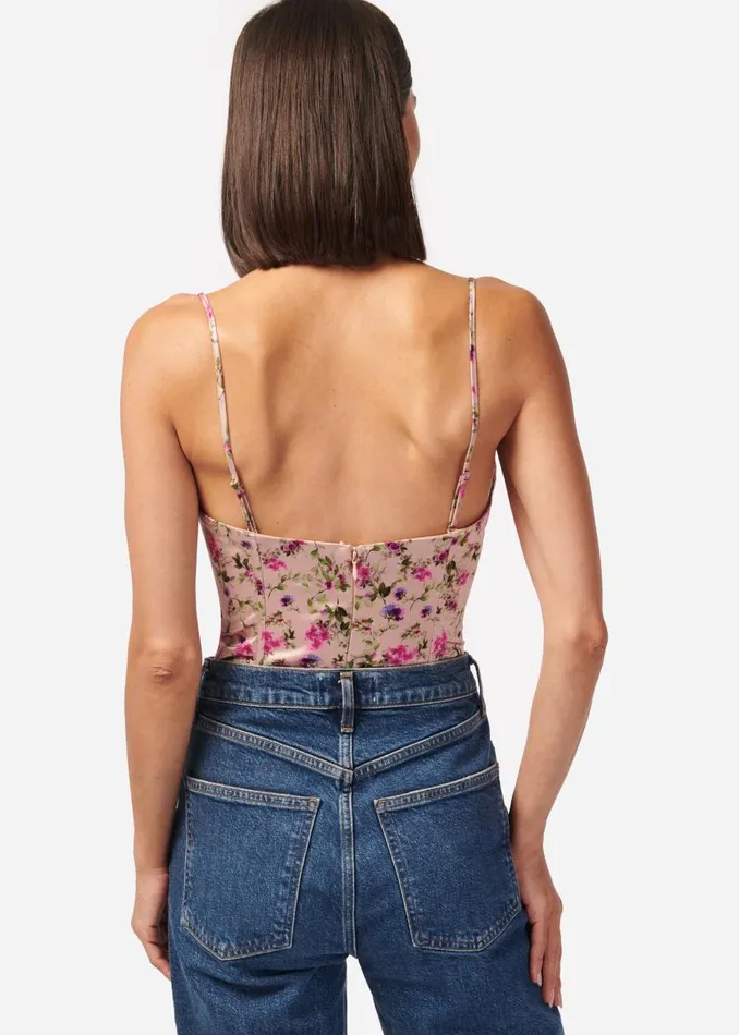 CAMI NYC Bodysuits Women Tamara Corset Bodysuit Spring Geranium