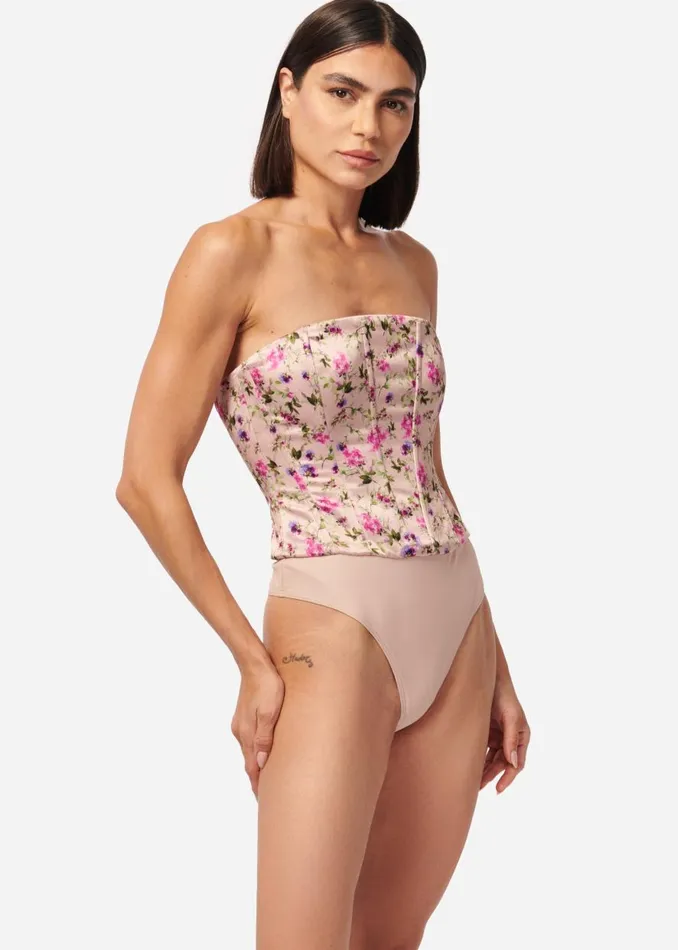 CAMI NYC Bodysuits Women Tamara Corset Bodysuit Spring Geranium