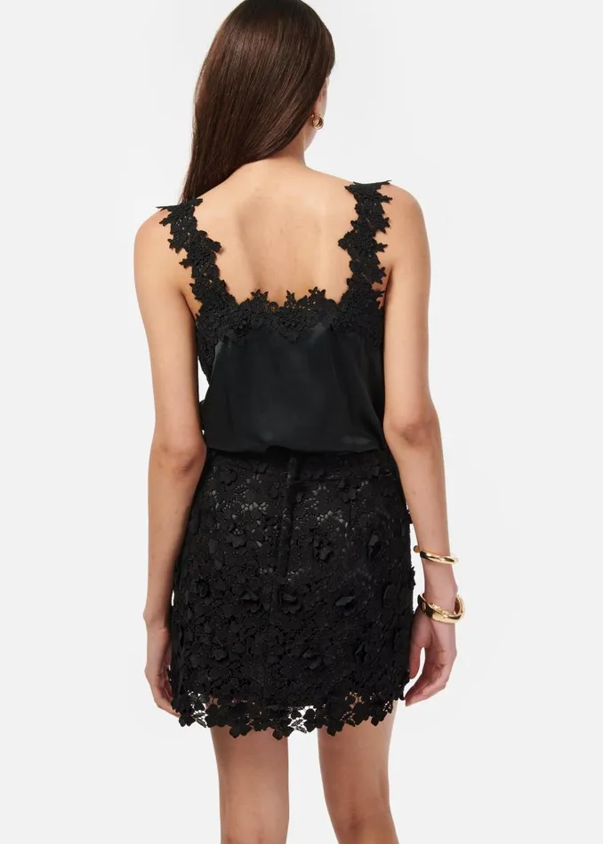 CAMI NYC Bottoms Women Ilima Lace Skirt Black