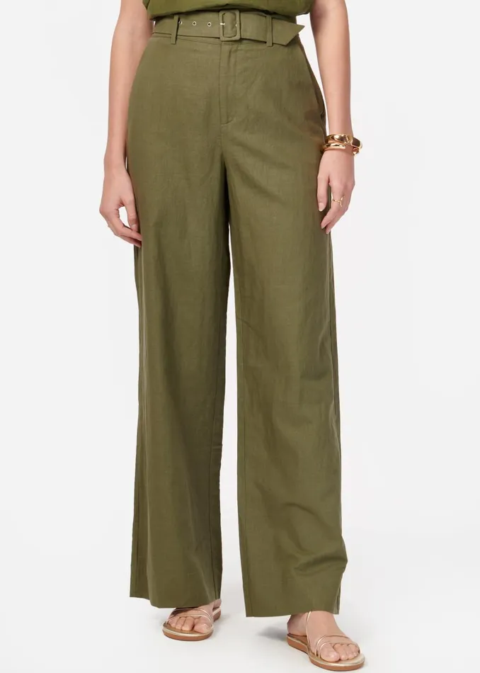 CAMI NYC Bottoms Women Sivan Wide Leg Pant Sencha