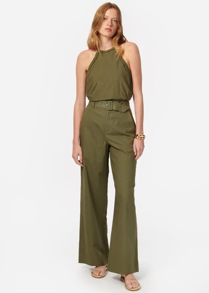 CAMI NYC Bottoms Women Sivan Wide Leg Pant Sencha