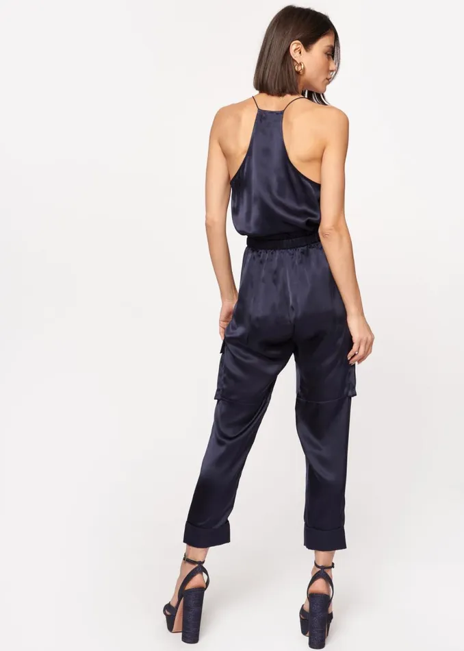 CAMI NYC Camisoles Women Racer Charmeuse Cami Navy