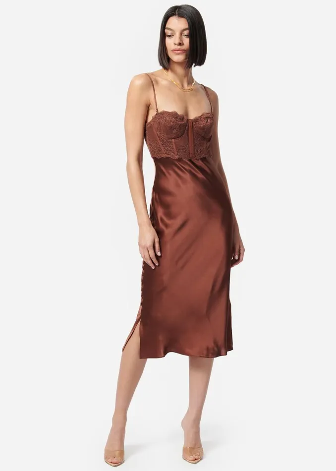 CAMI NYC Dresses Women Lara Dress Coffee
