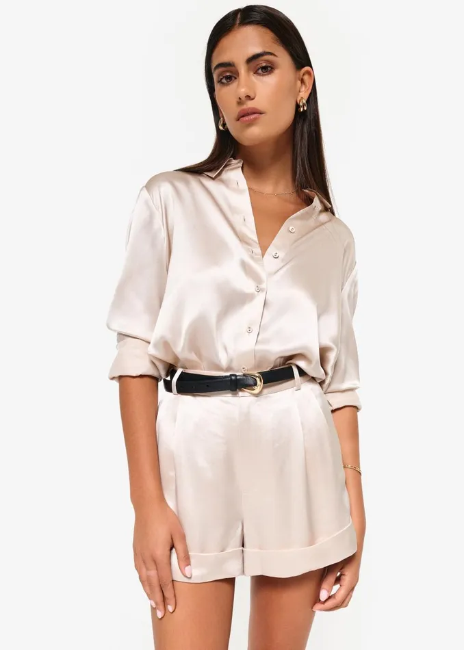 CAMI NYC Tops and Sweaters Women Crosby Blouse Oat