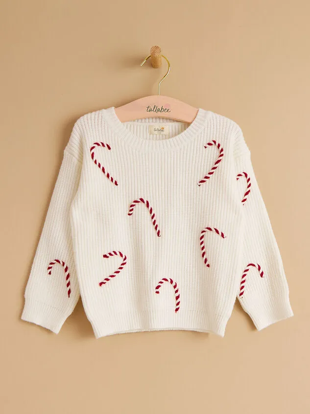 Candy Cane Lane Sweater Ivory Girl Altar039d State Tops