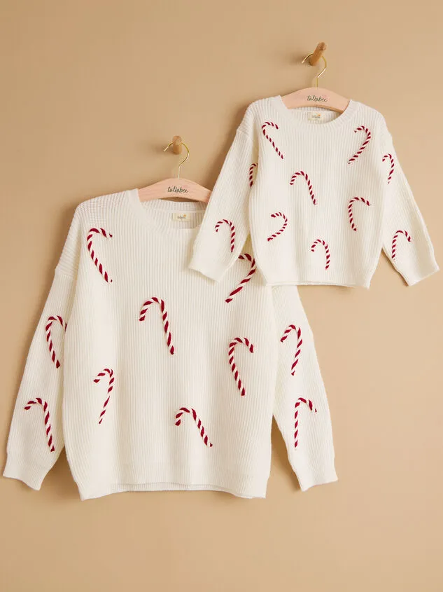 Candy Cane Lane Sweater Ivory Girl Altar039d State Tops Candy Cane Lane Sweater Ivory Girl Altar039d State Tops