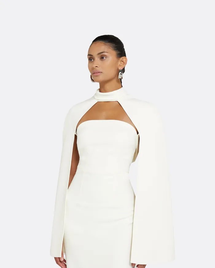 Capes and Harnesses Safiyaa Women Agnes Ivory Harness Ivory