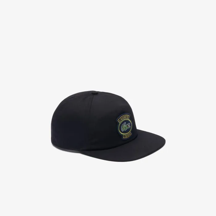 Caps and Hats MenWomen Lacoste Unisex Cotton Twill Cap With Badge Black Green 964