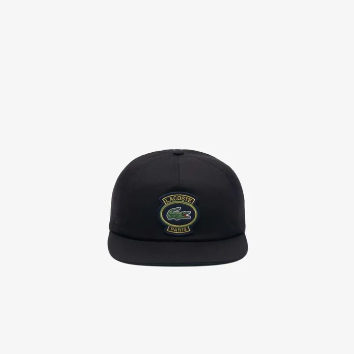 Caps and Hats MenWomen Lacoste Unisex Cotton Twill Cap With Badge Black Green 964