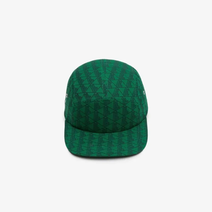 Caps and Hats MenWomen Lacoste Unisex Monogram Print Twill Jockey Cap Green Qij