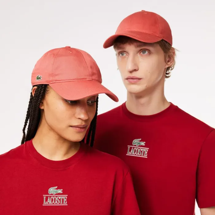 Caps and Hats MenWomen Lacoste Unisex Organic Cotton Twill Cap Pink Zv9