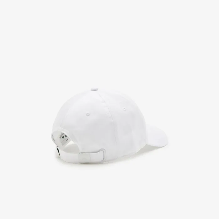 Caps and Hats MenWomen Lacoste Unisex Organic Cotton Twill Cap White 001