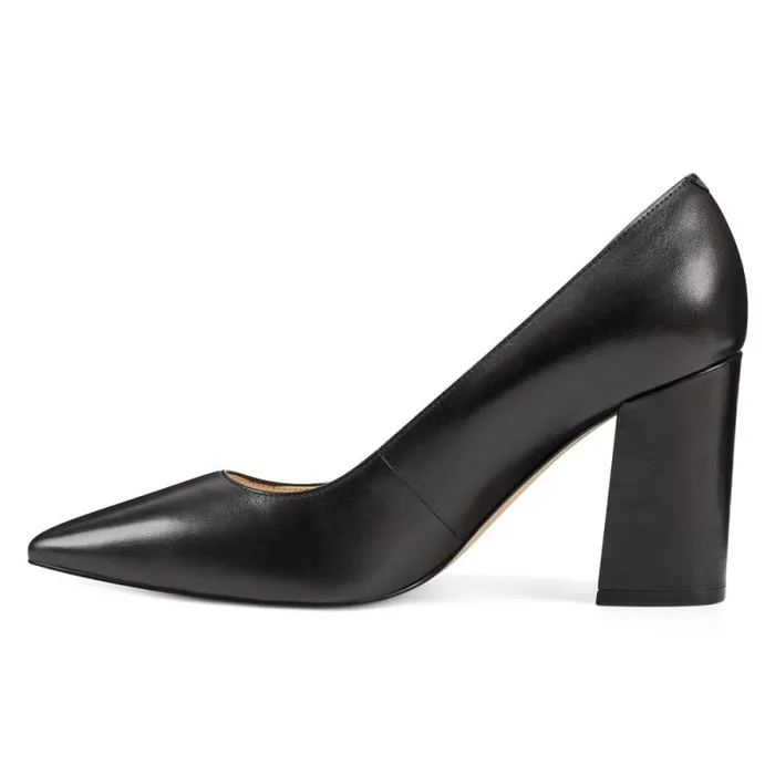 Cara Dress Pumps Black Leather Women Nine West Heels Cara Dress Pumps Black Leather Women Nine West Heels