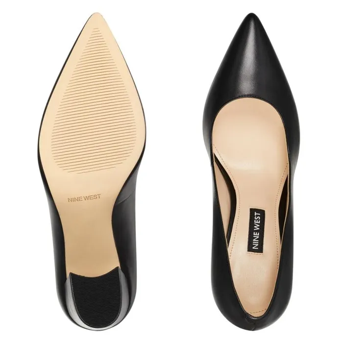 Cara Dress Pumps Black Leather Women Nine West Heels Cara Dress Pumps Black Leather Women Nine West Heels