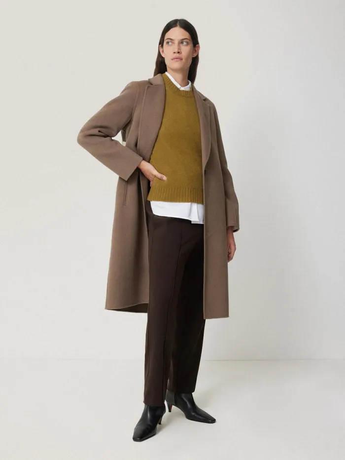 Cashmere Crew Neck Tank Light Olive Women Jigsaw Knitwear and Cashmere