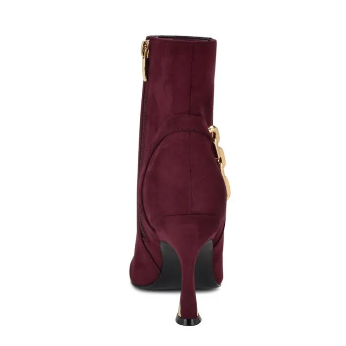 Chaine Pointy Toe Dress Booties Dark Red Women Nine West Boots and Booties Chaine Pointy Toe Dress Booties Dark Red Women Nine West Boots and Booties