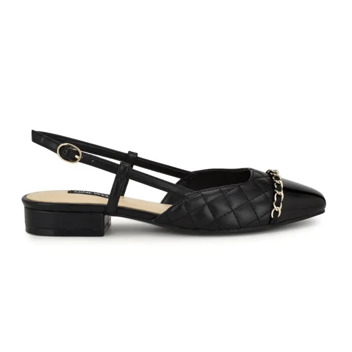 Charme Slingback Dress Flats Blackblack Women Nine West Heels