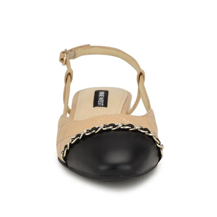 Charme Slingback Dress Flats Naturalblack Women Nine West Flats Charme Slingback Dress Flats Naturalblack Women Nine West Flats