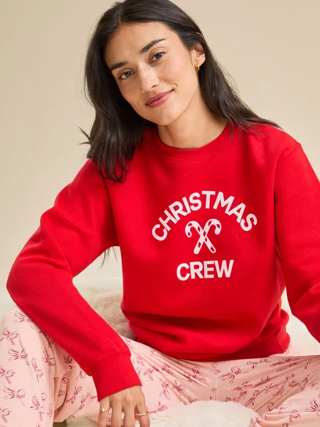 Christmas Crew Adult Graphic Sweatshirt Red Women Altar039d State Mama