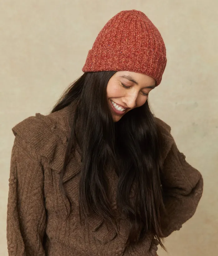 Christy Dawn The James Beanie Heathered Blood Orange Women Accessories and Offerings