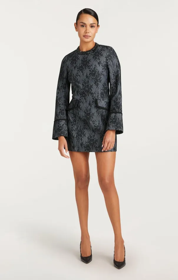 Cinq Sept Bonded Lace Reina Dress Lightindigoblack Women Mini