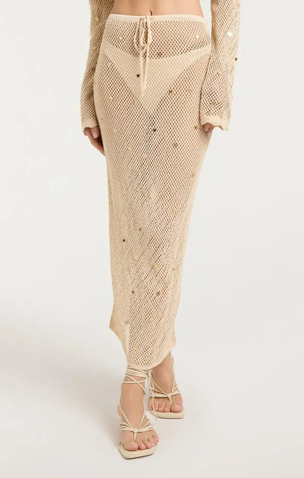 Cinq Sept Briar Skirt Naturalgold Women Skirts