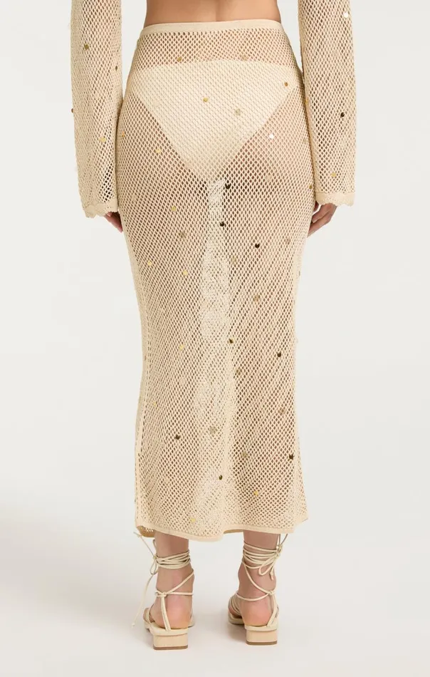 Cinq Sept Briar Skirt Naturalgold Women Skirts