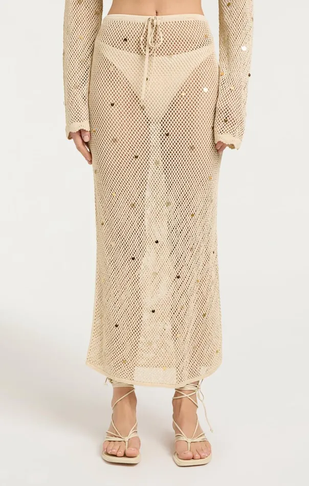 Cinq Sept Briar Skirt Naturalgold Women Skirts