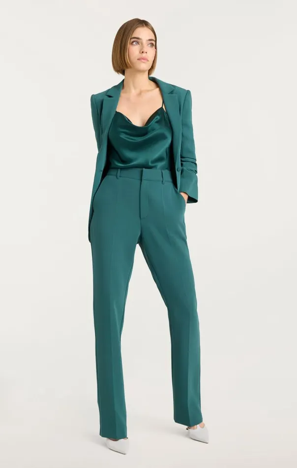 Cinq Sept Crepe Khloe Blazer Greenonyx Women Blazers