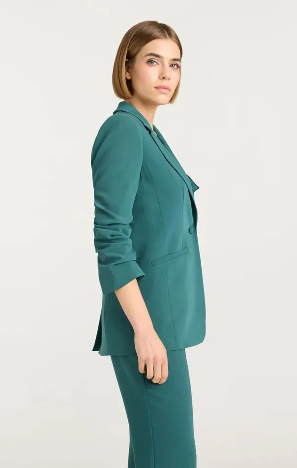 Cinq Sept Crepe Khloe Blazer Greenonyx Women Blazers