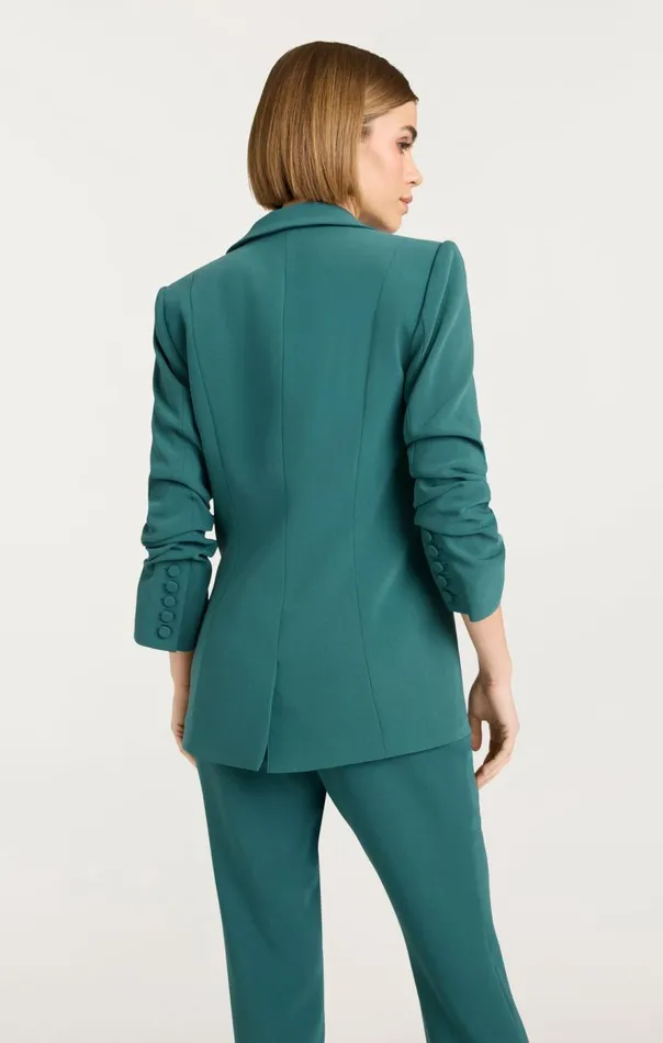 Cinq Sept Crepe Khloe Blazer Greenonyx Women Blazers