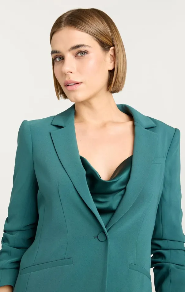 Cinq Sept Crepe Khloe Blazer Greenonyx Women Blazers