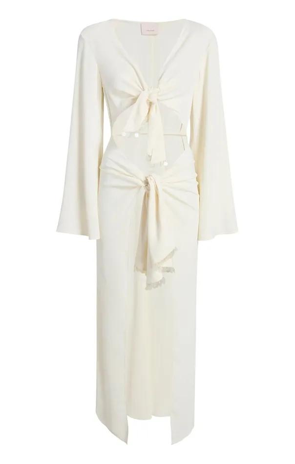 Cinq Sept Crepe Talita Coverup Ivory Women Coverups