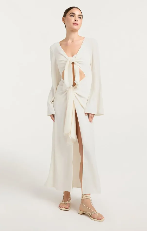 Cinq Sept Crepe Talita Coverup Ivory Women Coverups