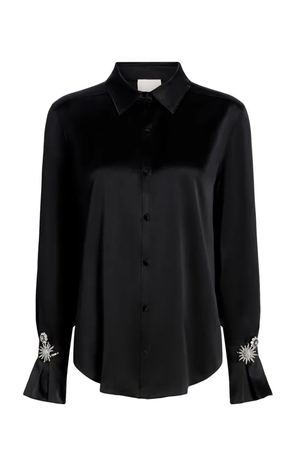 Cinq Sept Demetria Top Black Women Long Sleeve Tops