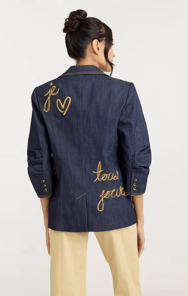 Cinq Sept Denim Lamour Khloe Blazer Indigo Women Denim