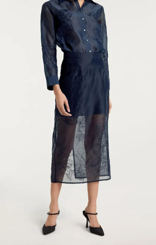 Cinq Sept Etta Skirt Navy Women Skirts