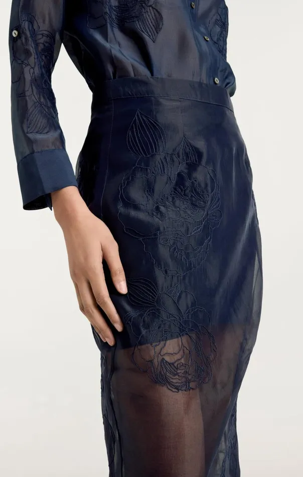 Cinq Sept Etta Skirt Navy Women Skirts