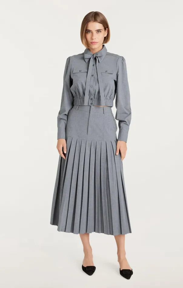 Cinq Sept Francesca Top Steelgrey Women Long Sleeve Tops