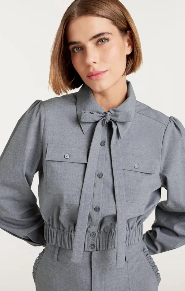 Cinq Sept Francesca Top Steelgrey Women Long Sleeve Tops