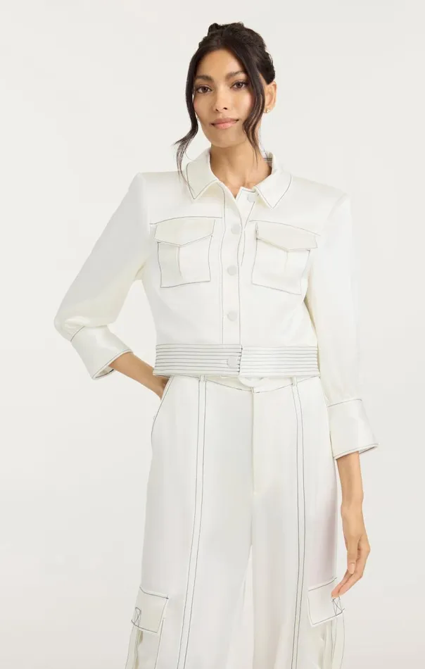Cinq Sept Jenson Jacket Ivoryblack Women Jackets