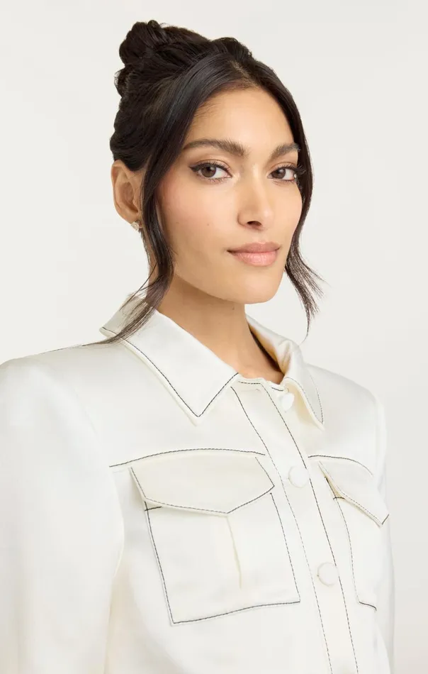 Cinq Sept Jenson Jacket Ivoryblack Women Jackets
