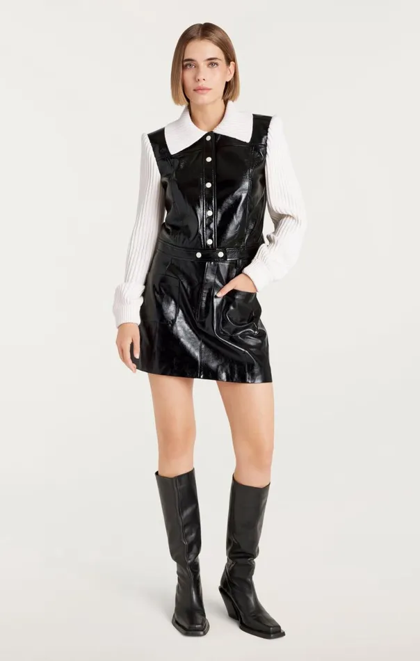 Cinq Sept Knit Sleeve Ciara Jacket Blackivory Women Jackets