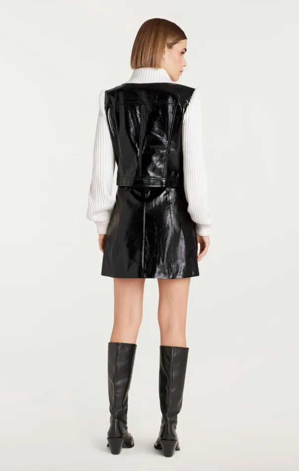 Cinq Sept Knit Sleeve Ciara Jacket Blackivory Women Jackets