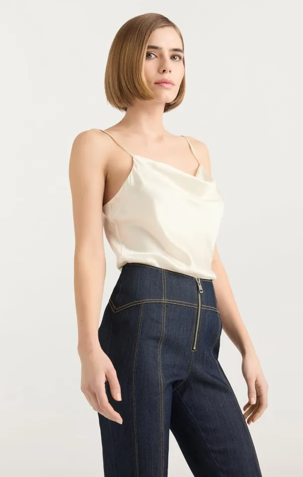 Cinq Sept Marta Cami Ivory Women Tank Tops and Camisoles