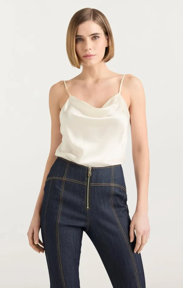 Cinq Sept Marta Cami Ivory Women Tank Tops and Camisoles