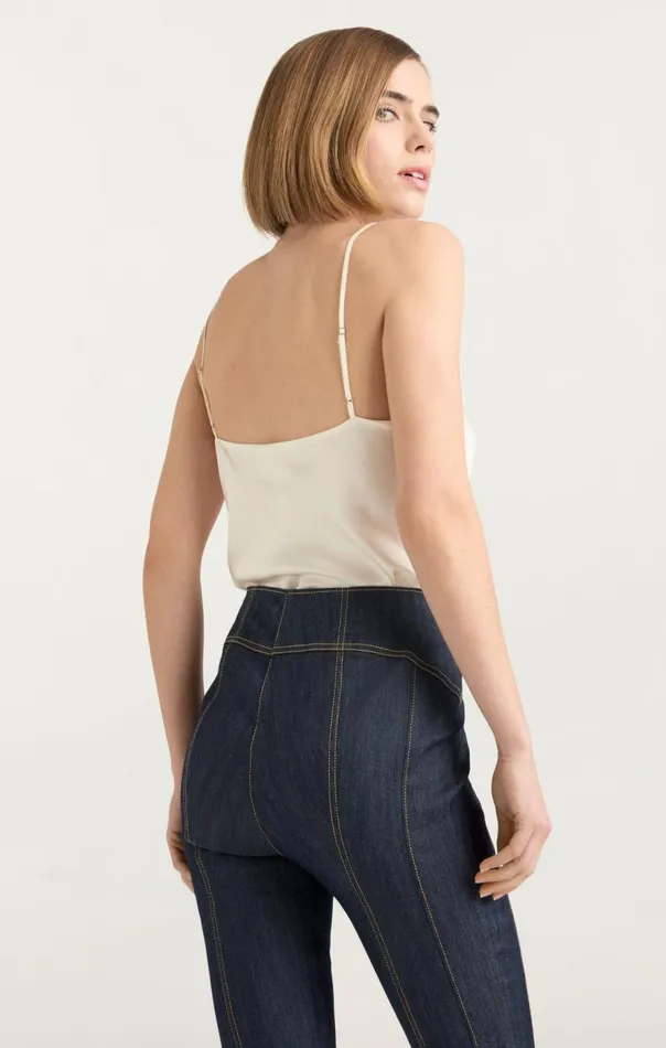 Cinq Sept Marta Cami Ivory Women Tank Tops and Camisoles