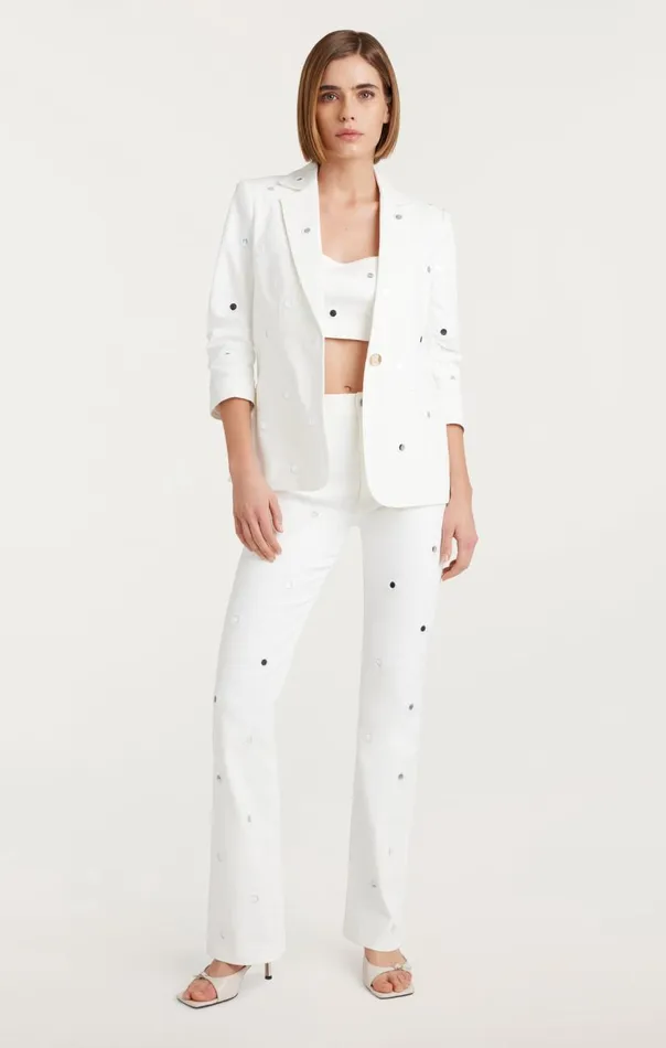 Cinq Sept Mirror Denim Shailene Pant White Women Denim